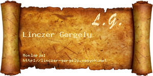Linczer Gergely névjegykártya